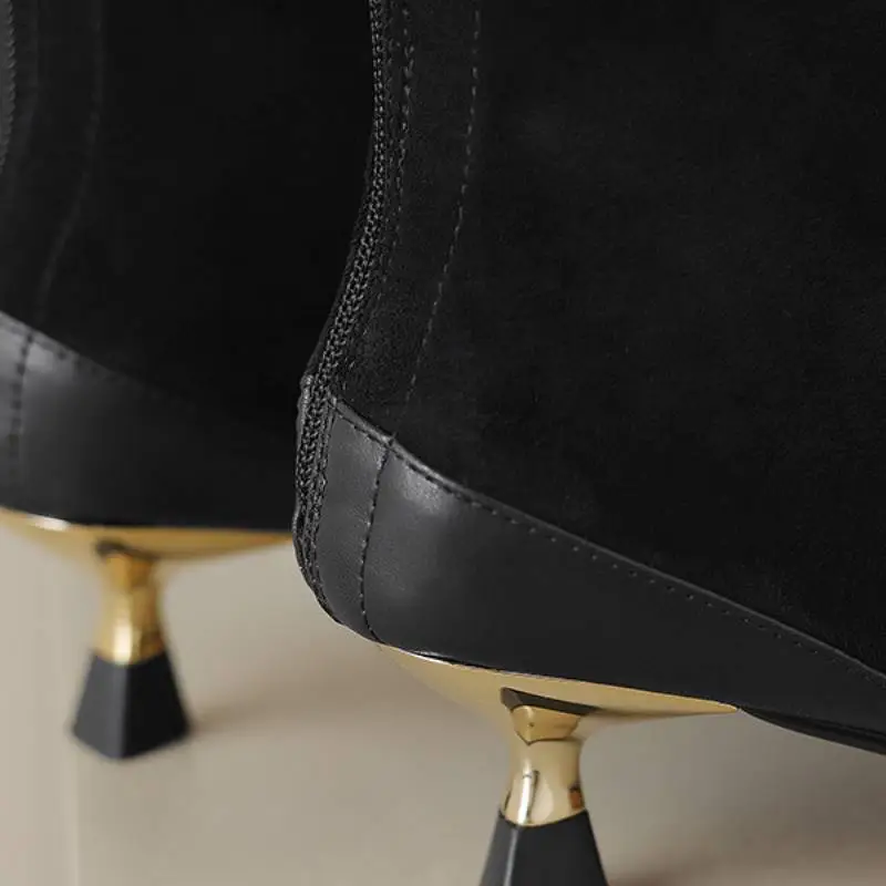 Simple Zipper Ankle Boots-6
