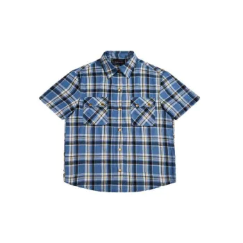 Plaid Short Sleeved Trend Leisure Loose Work Shirt