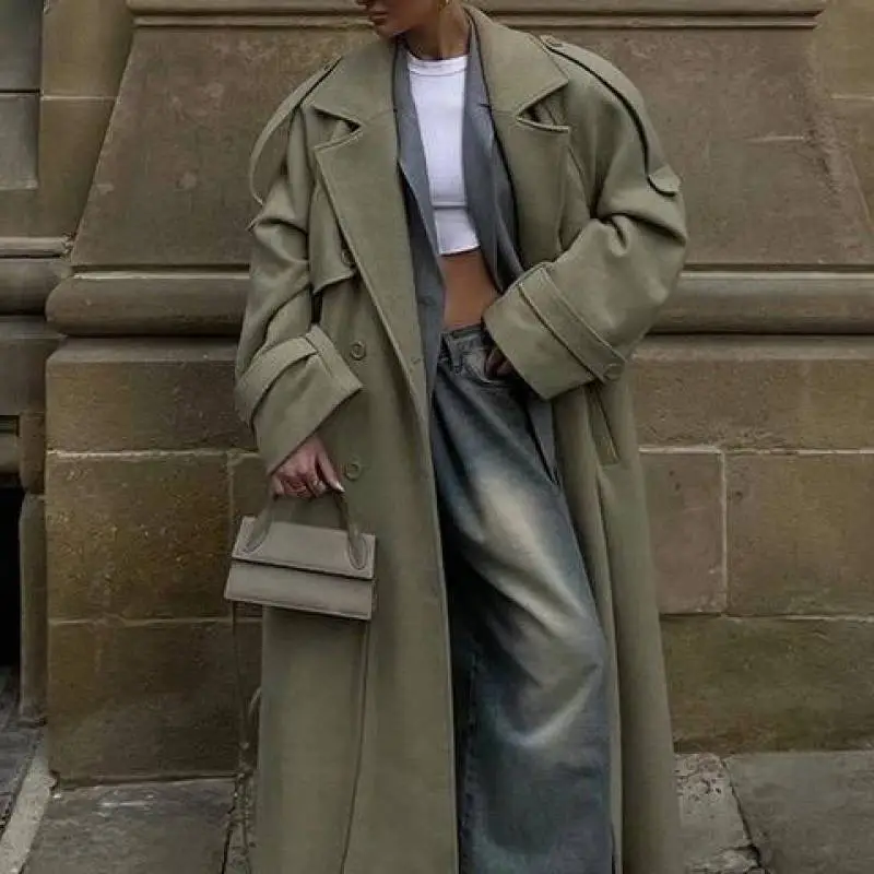 Casual Polo Collar Coat Women-2