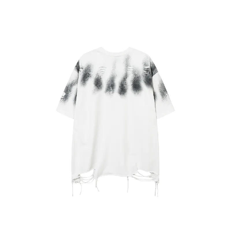 Street Loose Cotton Blended Fabric T Shirt-3