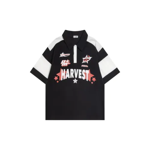 Contrast Color Waffle Polo Shirt