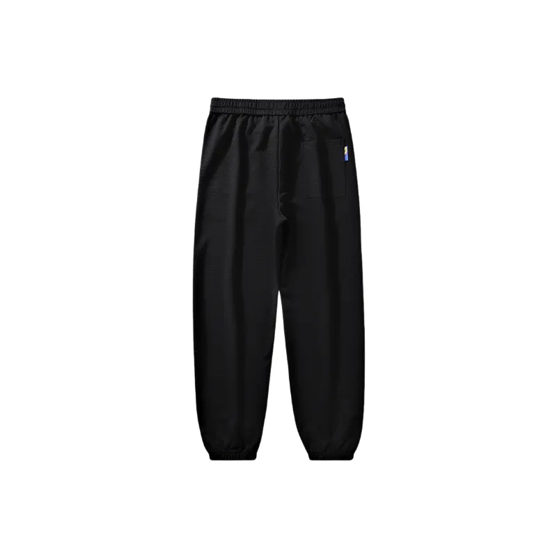 Loose Simple Cotton Blended Fabric Casual Pants-1