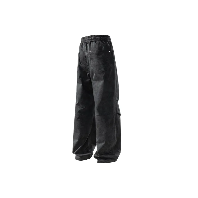 Loose Straight Leg Cotton Casual Pants-5