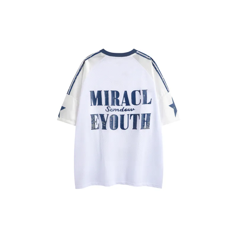 Casual Street Stitching Half Sleeved T Shirt-3