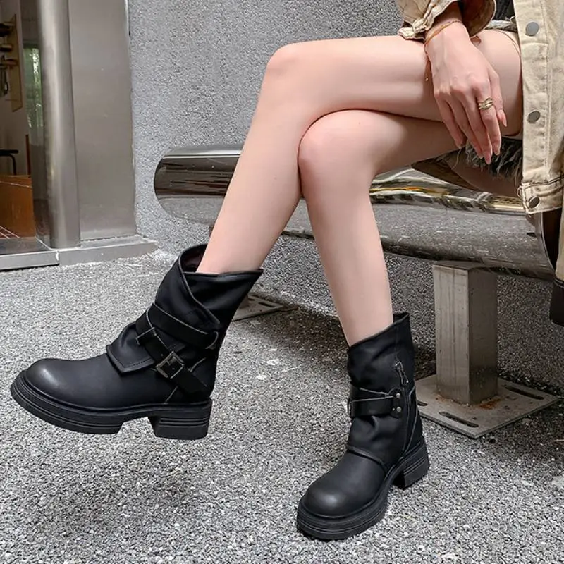 Retro Fashionable Ankle Boots-12