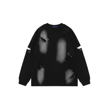 Broken Pin Tie dyed Distinctive Round Neck Thin Sweatshirt