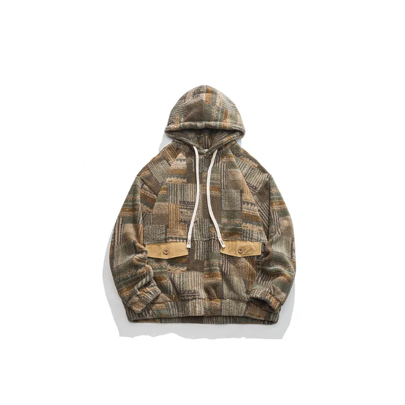 New Ethnic Style FleeceThickened Pullover Hoodie-0