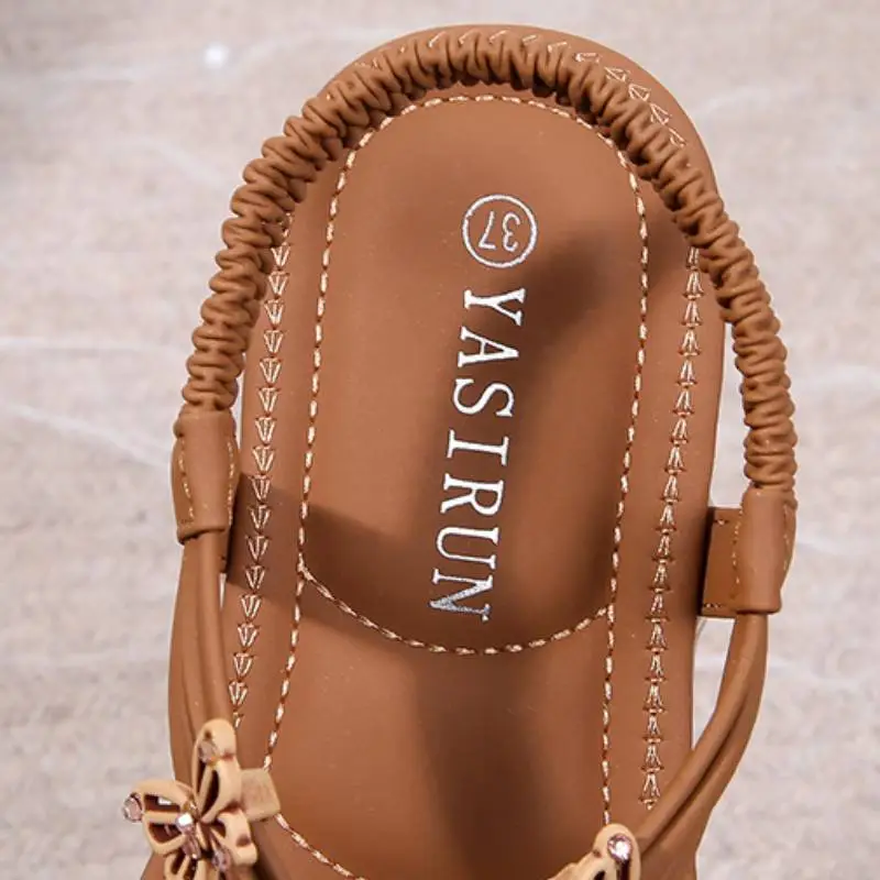 Simple Rhinestone Beach Sandals-3