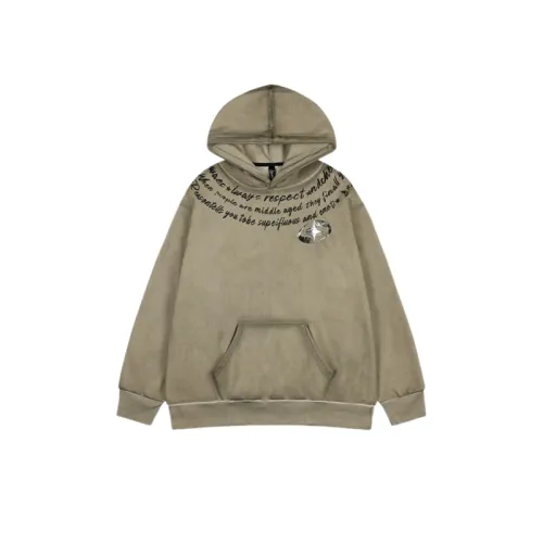 High Street Collar Letter Design Loose Hip-Hop Hoodie