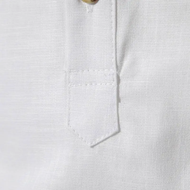Fashionable Plain Cotton Blended Fabric Shirt-2