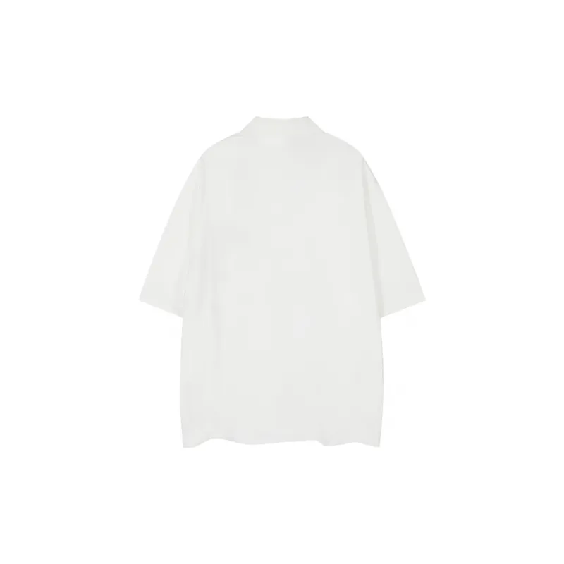 Antique Short sleeved Color matching Shirt-1