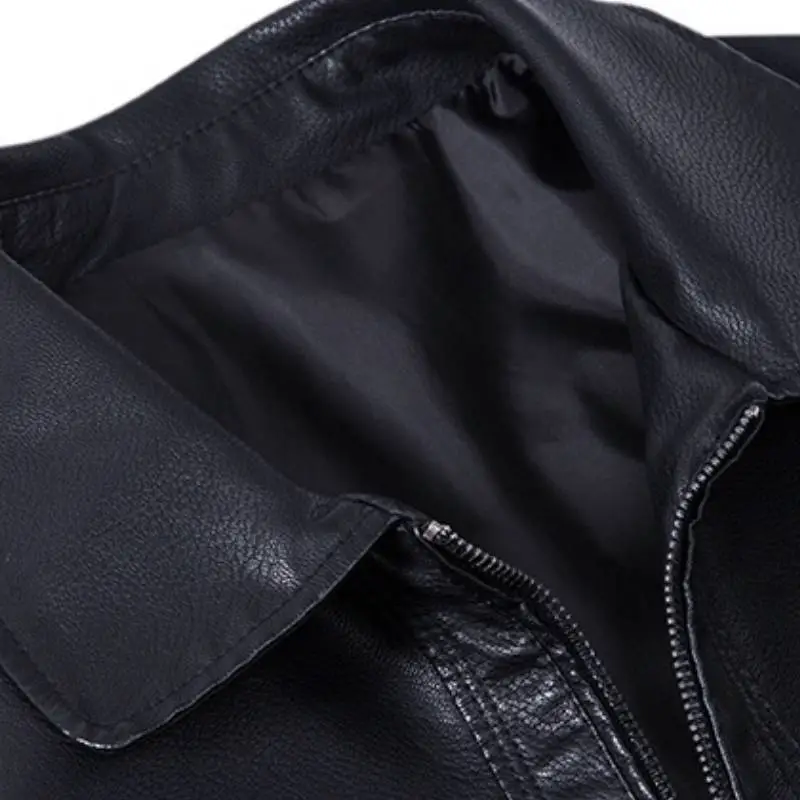 Basics Simple PU Jacket-6
