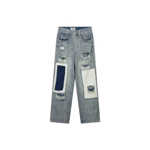 Ins Street Loose Street Trendy Washed Old Casual Pants