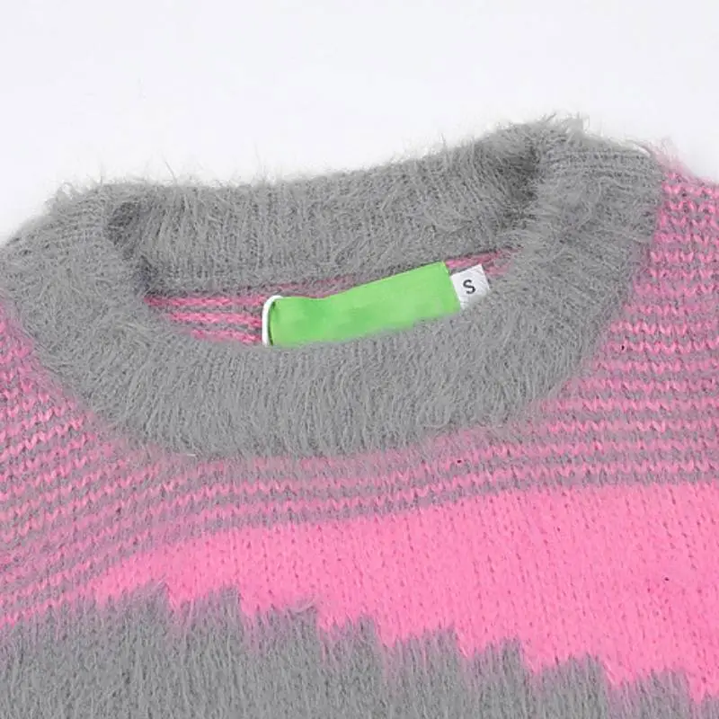Retro Striped Nylon Sweater-4