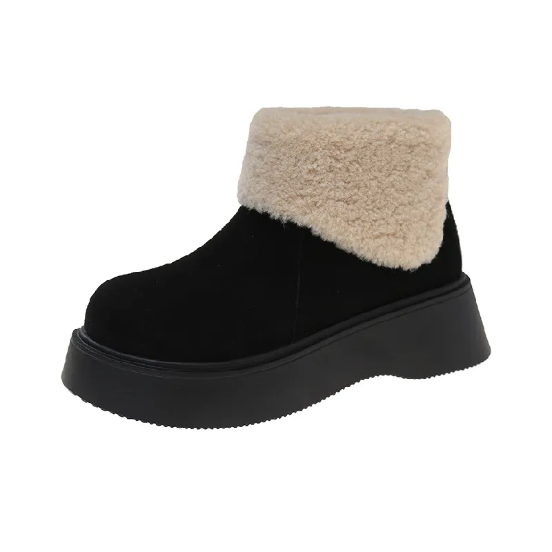 Fashion Zipper Snow Boots-0
