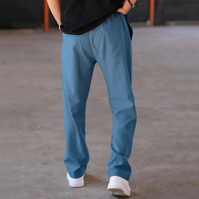 Fashionable Loose Straight Leg Casual Pants-3