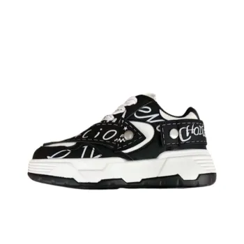Niche Creative Graffiti Color Blocking Shoes