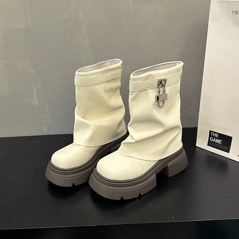 Denim Retro Fashion Ankle Boots-4