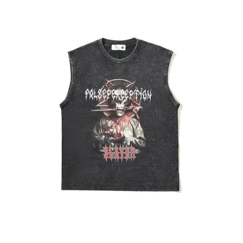 Skull Print Vintage Vest
