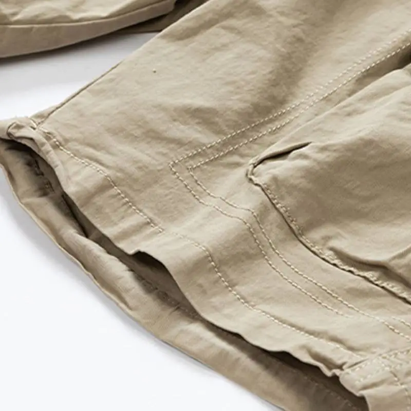 Trendy Washed Berber Fleece Cargo Shorts-7