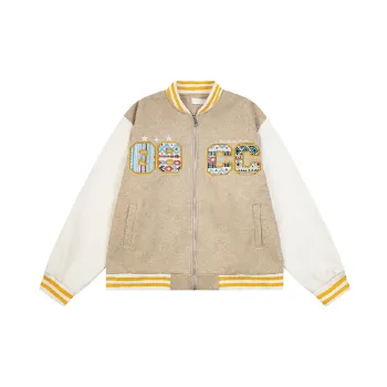 Fashionable Embroidery Loose Baseball Jersey