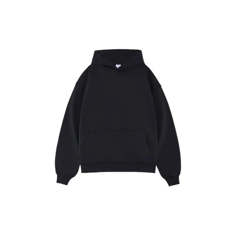 Plain Loose Cotton Hoodie-9