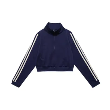 Simple Zipper Sweatshirt Women