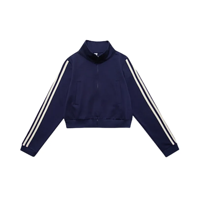 Simple Zipper Sweatshirt Women-4
