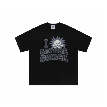Loose Retro Skull Print T Shirt