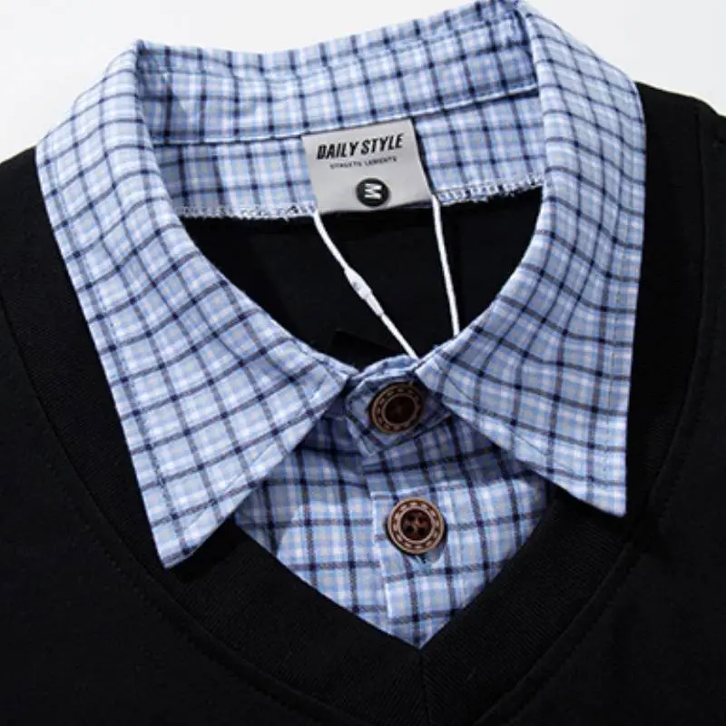 Retro Casual Cotton Blended Fabric T Shirt Unisex-5