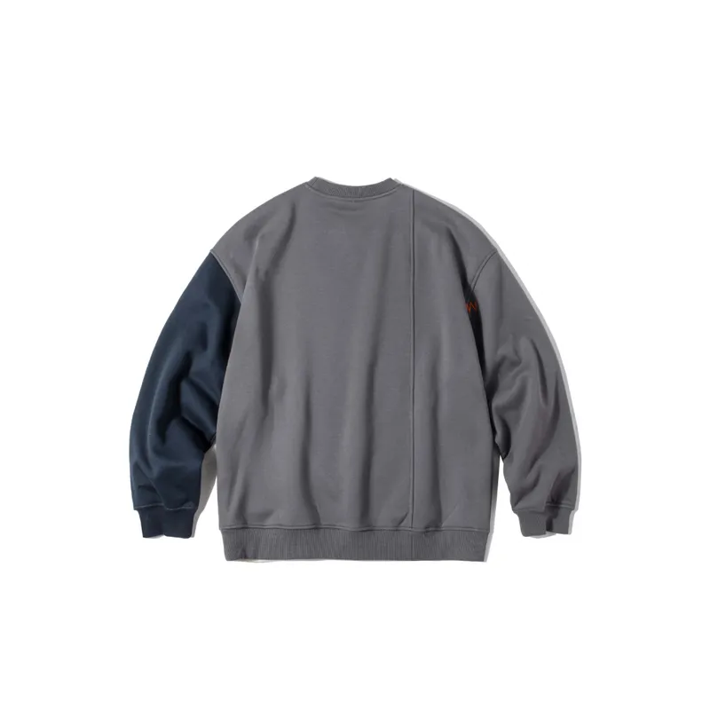 Letter Printing Patchwork Sweatshirt-1