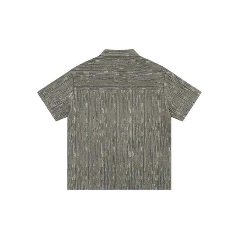 Retro Plicated Blended Synthetic Fabrics Shirt-1