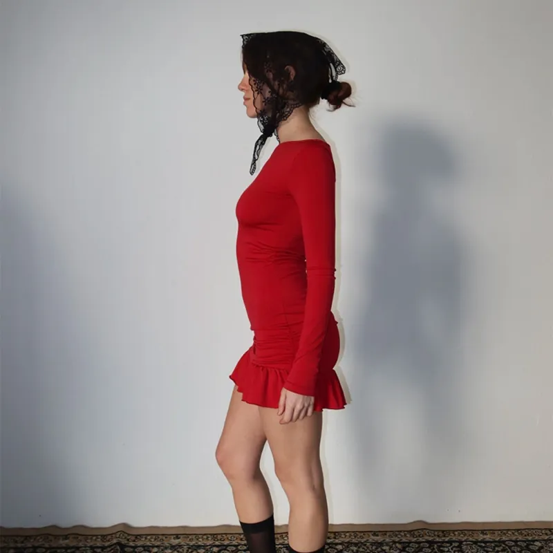 Fashionable Simple Milk Fiber Dress Women-1
