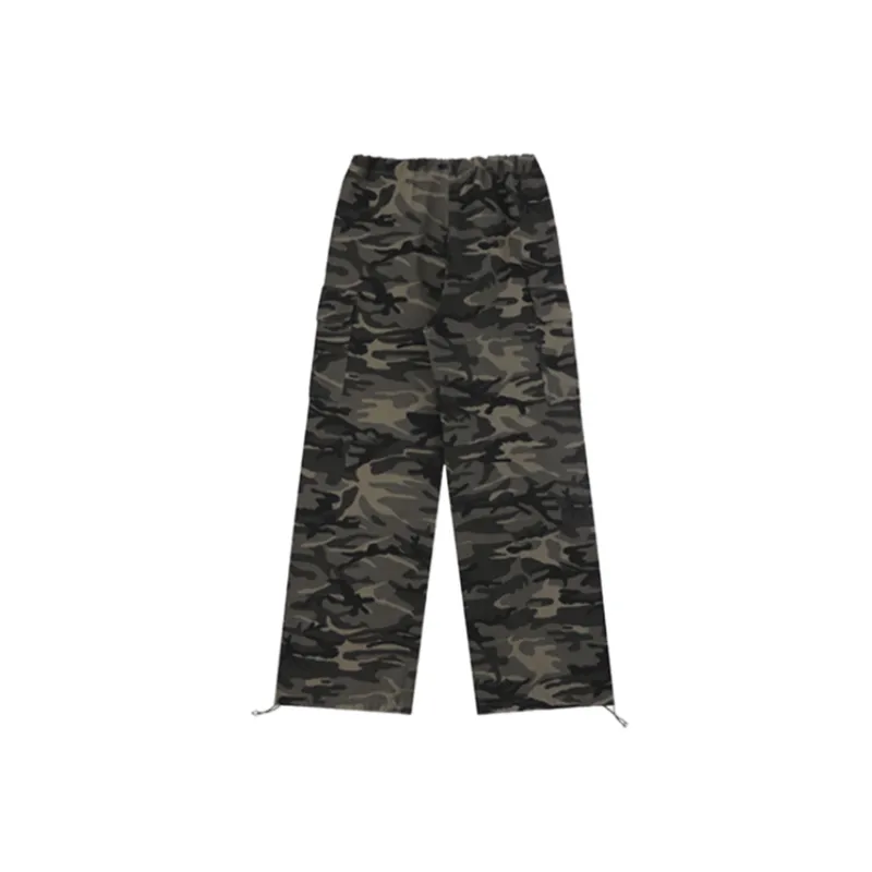 Pleated Loose fitting Camouflage Cargo Pants-3