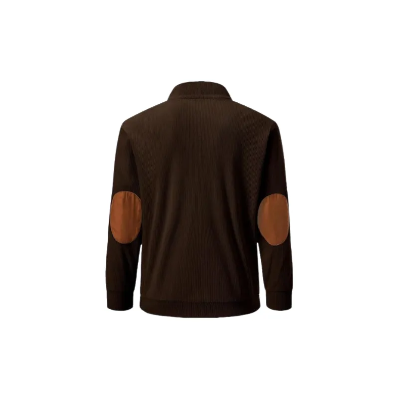 Casual Long Sleeve Corduroy Sweatshirt-9