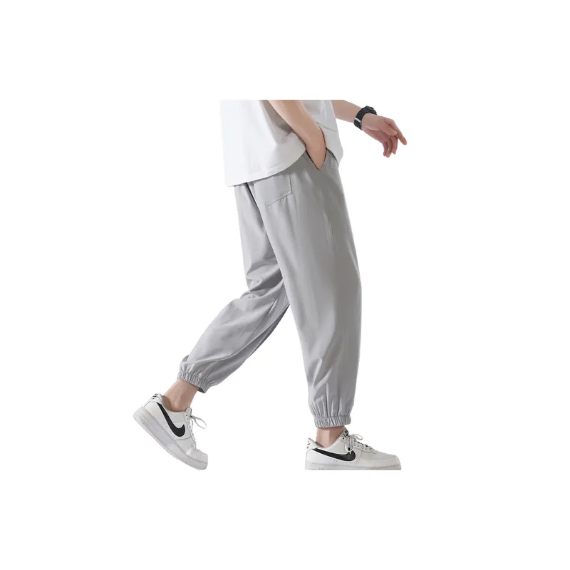 Sporty Loose Polyester Casual Pants-3