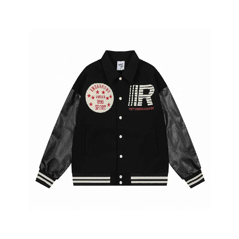 Fashionable Loose Baseball Jersey-0