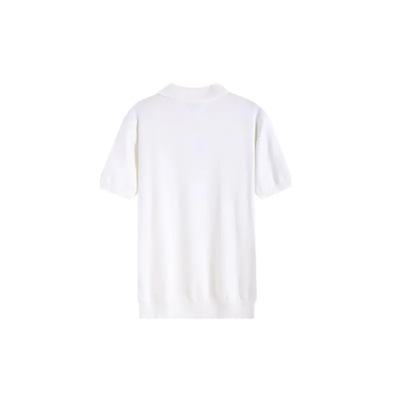 Casual Plain  Ice Silk Polo-5