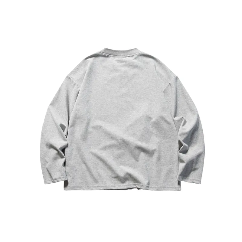 Casual Plain Cotton Blended Fabric T Shirt-1