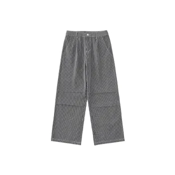 Simple Loose Blended Synthetic Fabrics Casual Pants