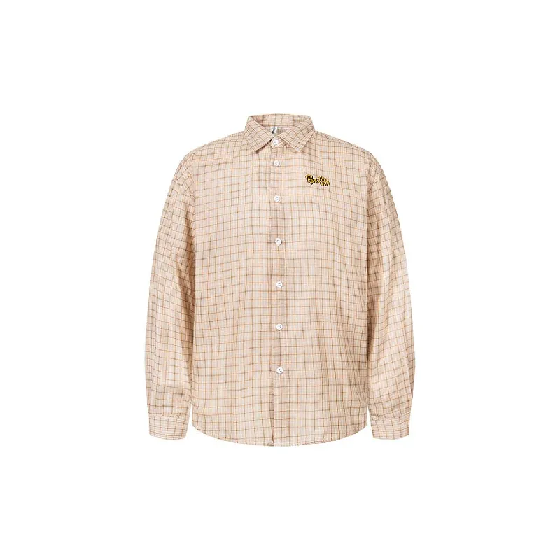 Fashion Embroidered Cotton Blended Fabric Shirt-0
