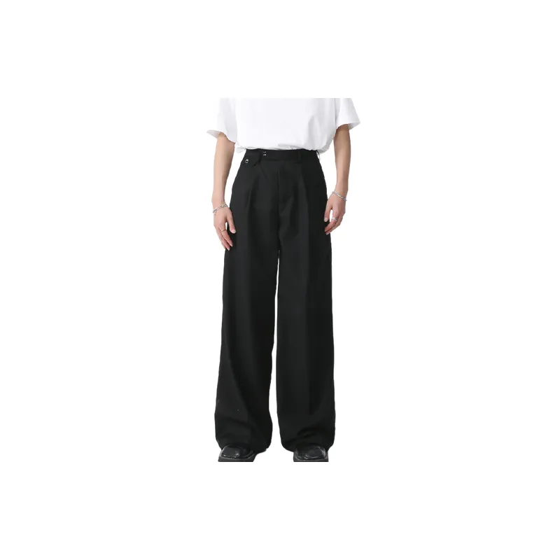 Casual Loose Polyester Suit Trousers-1