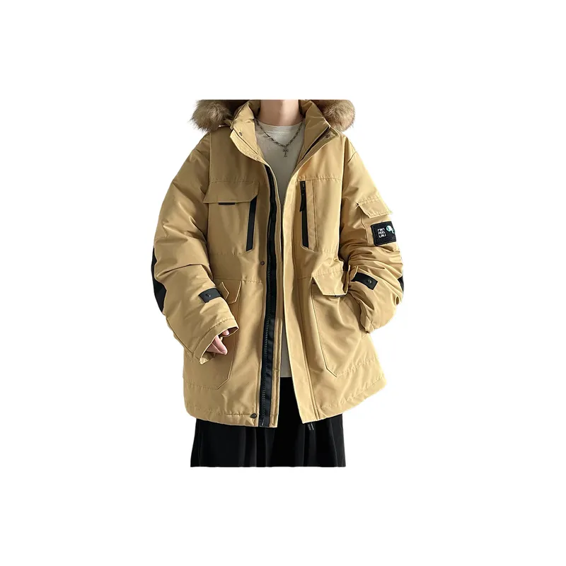 Warming Simple Blended Synthetic Fabrics Quilted Jacket-2