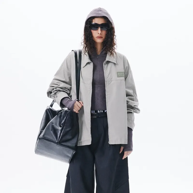 Retro Washed Loose Cotton Jacket-6