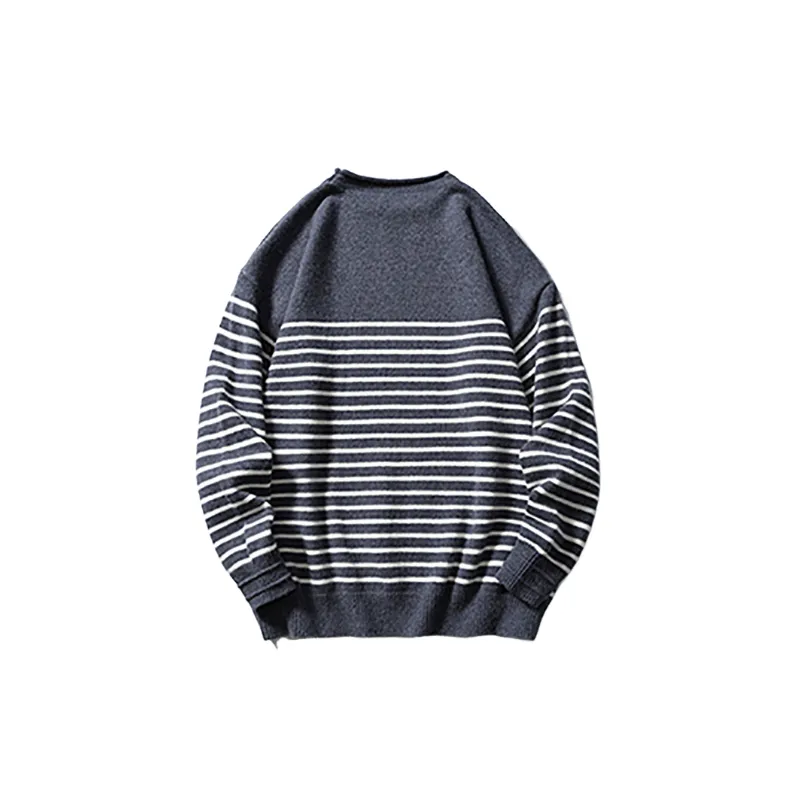 Loose Casual Blended Synthetic Fabrics Sweater-5