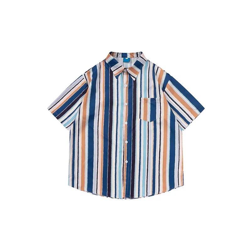 Retro Vertical Striped Shirt