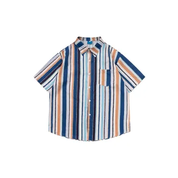 Retro Vertical Striped Shirt