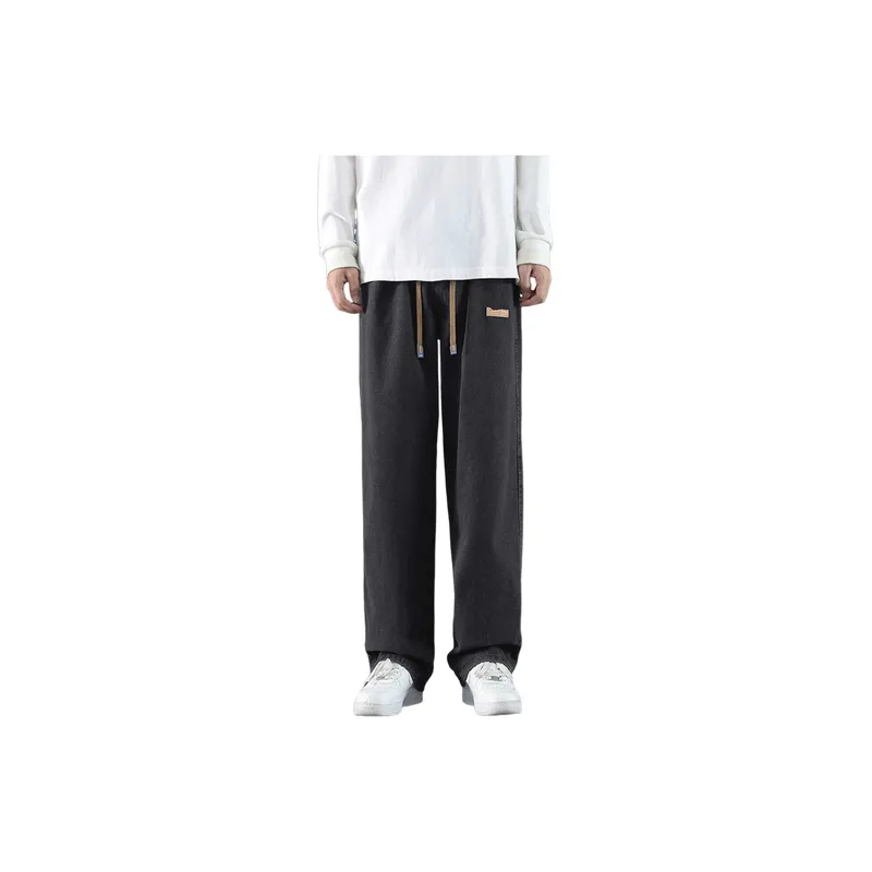 Fashion Loose Cotton Blended Fabric Cargo Pants-0
