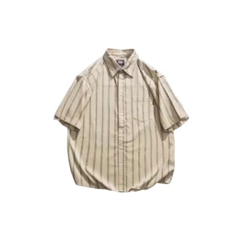 Striped Thin Casual Loose Trendy Short sleeved Shirt