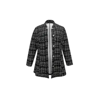 Fashionable Plaid Elastic Fabric Business Suit Women